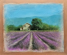 Campo de lavanda pintura al óleo original…