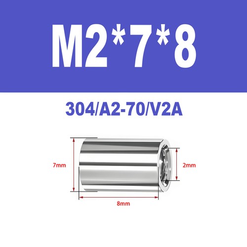 Gewindemuffen M2-M6 A2 V2A Verbindungsmutter Langmutter Edelstahl Rund - Bild 15 von 119