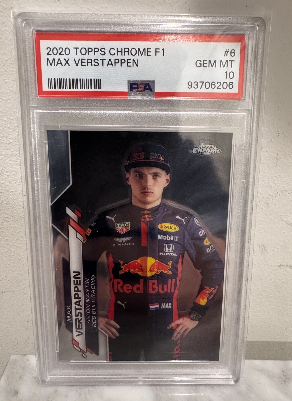 2020 TOPPS CHROME FORMULA 1 #6 MAX VERSTAPPEN ROOKIE  GEM MINT PSA 10