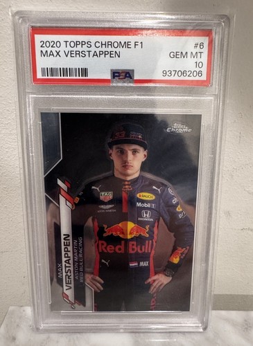 2020 TOPPS CHROME FORMULA 1 #6 MAX VERSTAPPEN ROOKIE  GEM MINT PSA 10