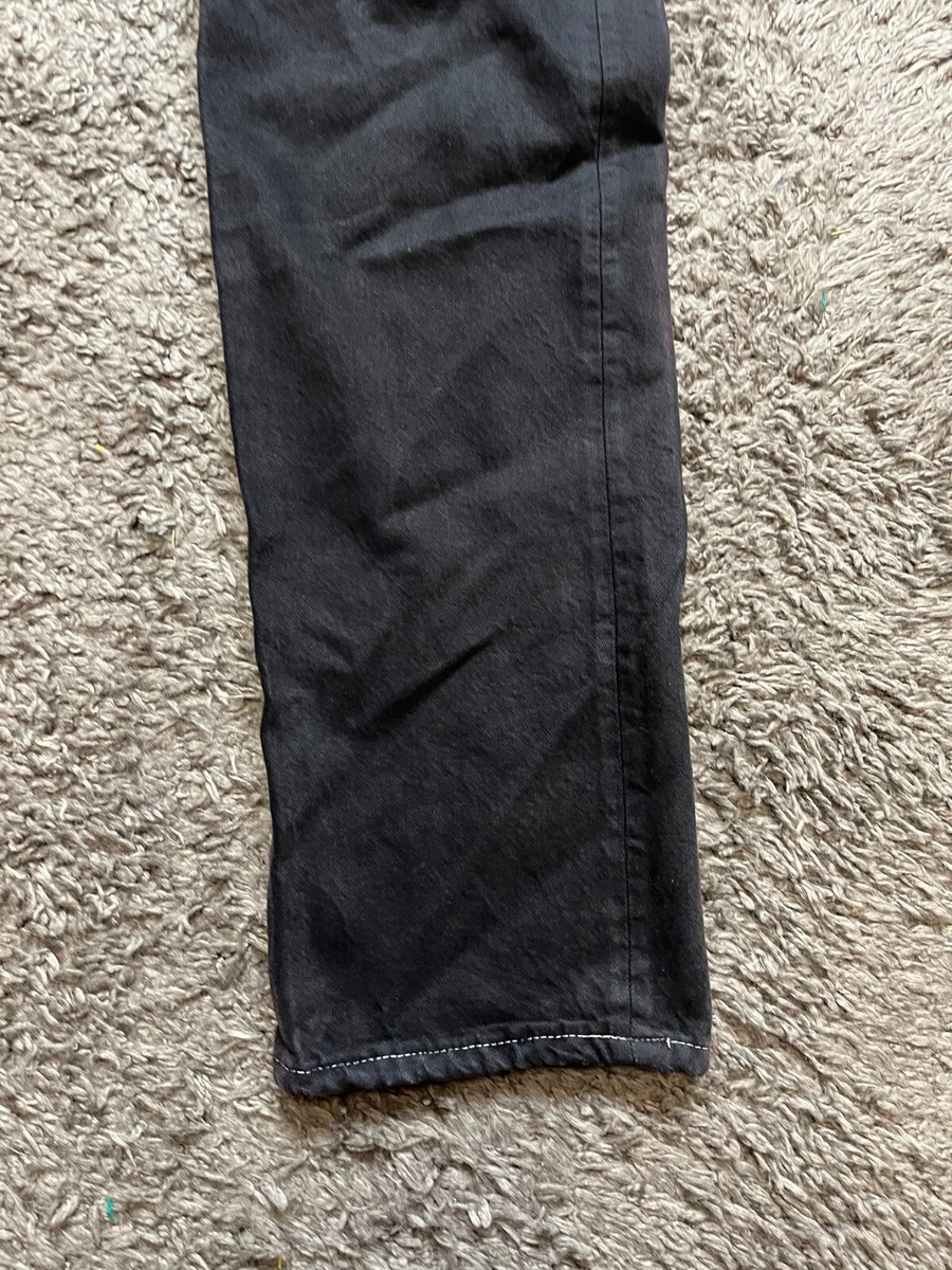 VTG Levis Jeans Mens 32x31 Black 501 Button Fly USA Denim Stained