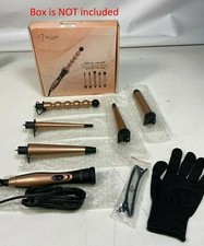 BESTOPE 5 in 1 Ceramic Curling Iron Wand Set with 5 Rose Gold Ceramic Barrels