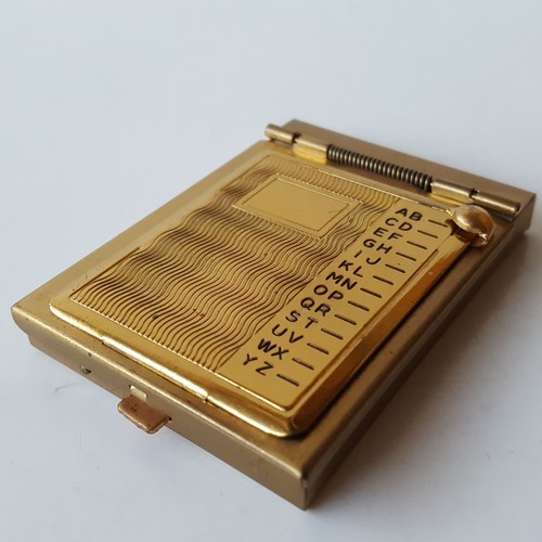 Vintage MCM 2½" Pocketsize Mini Metal List Finder Address Organizer Index w/ Box - Picture 2 of 24