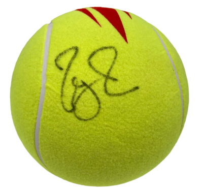 ROGER FEDERER SIGNED JUMBO TENNIS BALL WILSON US OPEN AUTOGRAPH