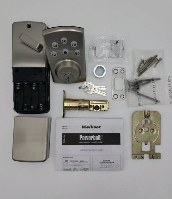 Kwikset Powerbolt2 Electronic Deadbolt Door Lock Satin Nickel 99070 101 For Sale Online EBay
