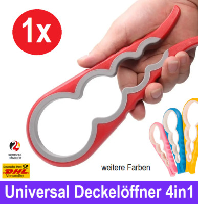 Deckelöffner Multiöffner Schraubdeckelöffner Universal Glas Deckel Öffner Opener
