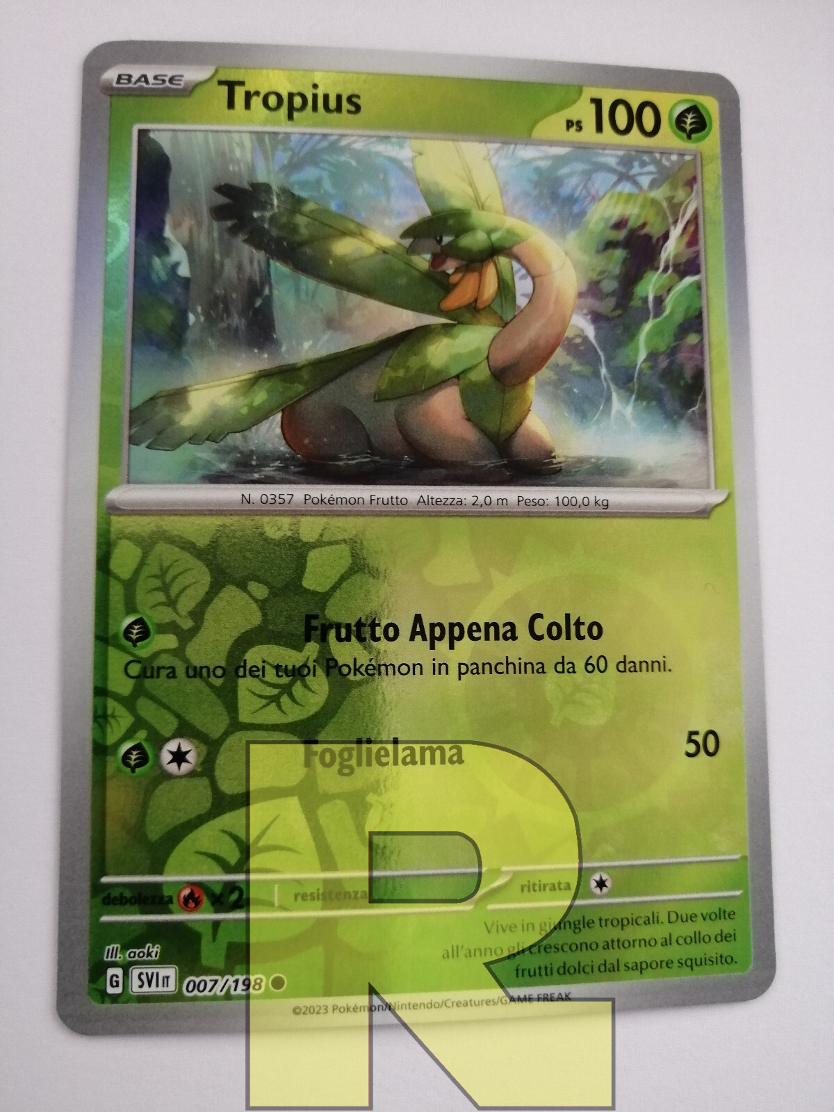 Tropius ® Scarlet & Violet SVI 007/198 ® Reverse Holo Foil ® Italian