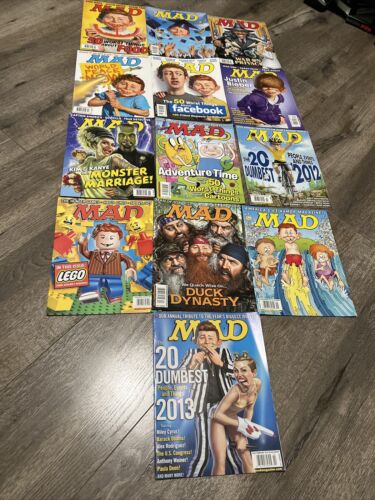 Mad Magazines Bundle Lot Of 13 Trump Kim/Kanye/Lego/adventure Time And More - Photo 1 sur 4