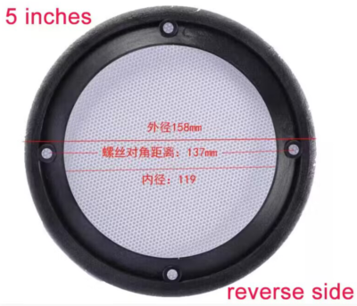 1/2/3/4/5/6 Inch Black Car Speaker Grill Mesh Round Horn Protective Cover Circle Enclosure Net DIY Decorative Accessories