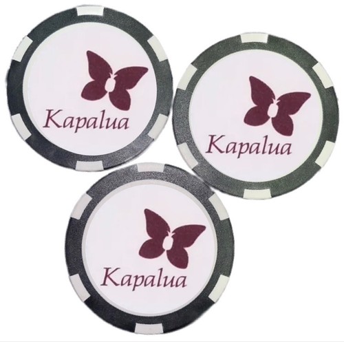 THREE (3) Kapalua Golf Resort - Poker Chip / Golf Ball Marker