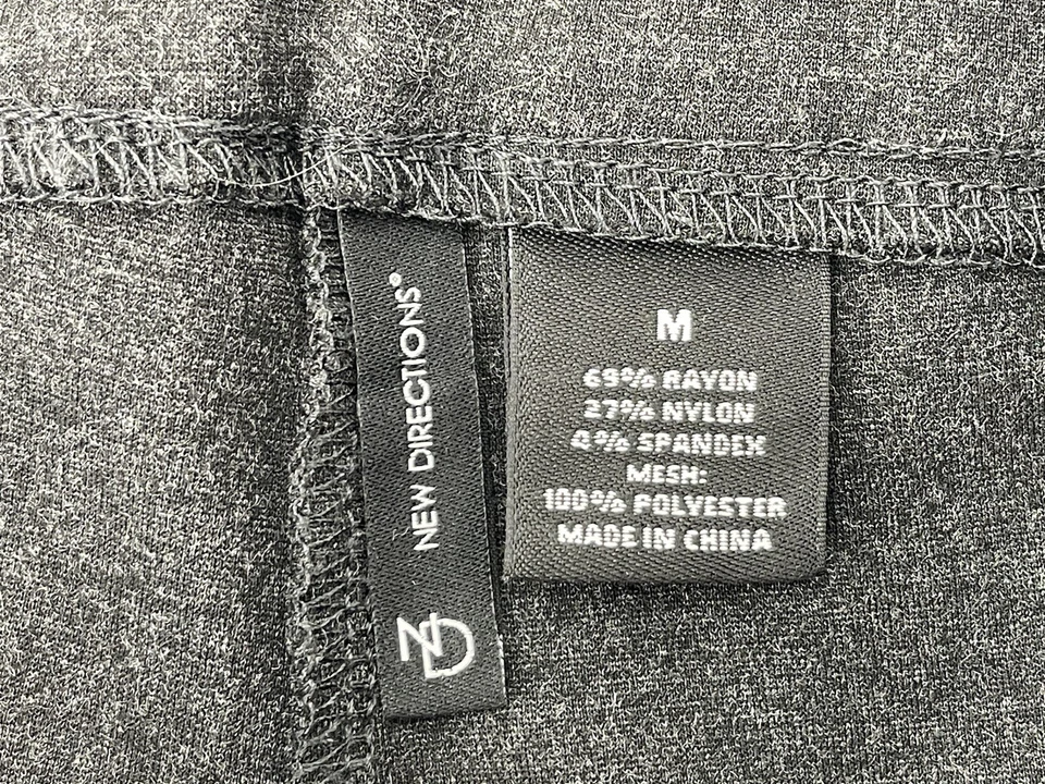 Calça elástica feminina New Directions tamanho médio cintura média cinza escuro 30X26 - Imagem 3 de 4
