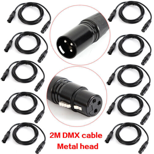 10 x DMX Kabel 2,0 m XLR 3-pol. male-female, für 110 Ohm Anwendung