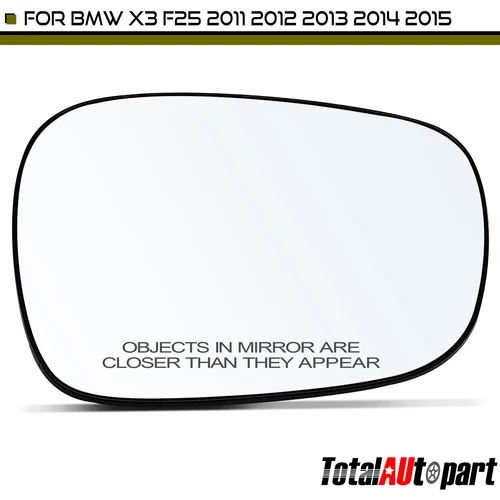 Mirror Glass Heated w/ Power Adjust for BMW X3 F25 2011 2012-2015 Passenger Side
