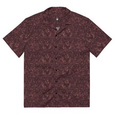 CAMICIA LEGGERA OVERSIZE L'URLO DEI FUNGHETTI© BURGUNDY SIMIL-SETA IN POLY GRS®