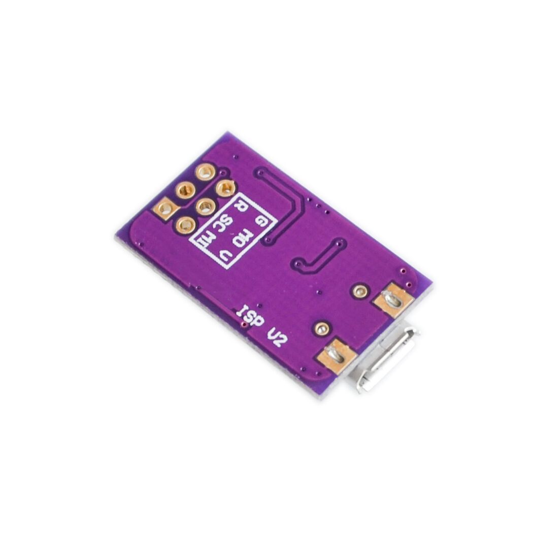 Programmeur USBTinyISP Pour Microcontrôleurs ATtiny - Alimentation 5V Micro USB