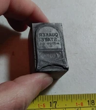 Vintage Letterpress Printing Block Quaker State Motor Oil Sign Advertising