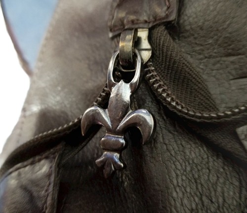 Patrick Cox Shoulder Bag Signature Leather Suede Chocolate Brown Made in Italy - Picture 6 of 6