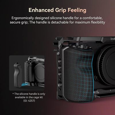 SmallRig ZV E1 Camera Cage Kit with Silicone Grip + Cable Clamp