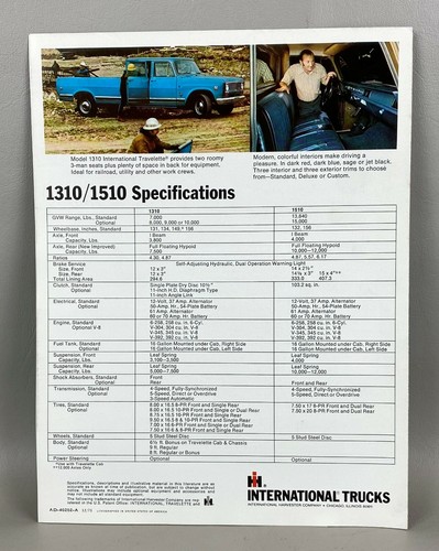 1972 IH International Light/Heavy Hauler Truck Sales Brochure Booklet Catalog - Picture 2 of 3