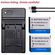 EN-EL19 Batteria o caricabatteria per Nikon CoolPix S2750 S2600 S2800 S2900 S3100 S100