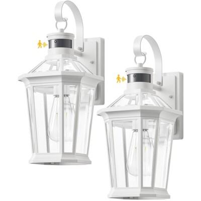 VIANIS Motion Sensor Outdoor Wall Lantern, Dusk to Dawn LED Exterior Wall Sconce