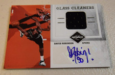 2011-12 Limited Glass Cleaners Materials Signatures David Robinson #13 auto /25