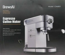 Brewsly 15 Bar Steam Espresso Machine 