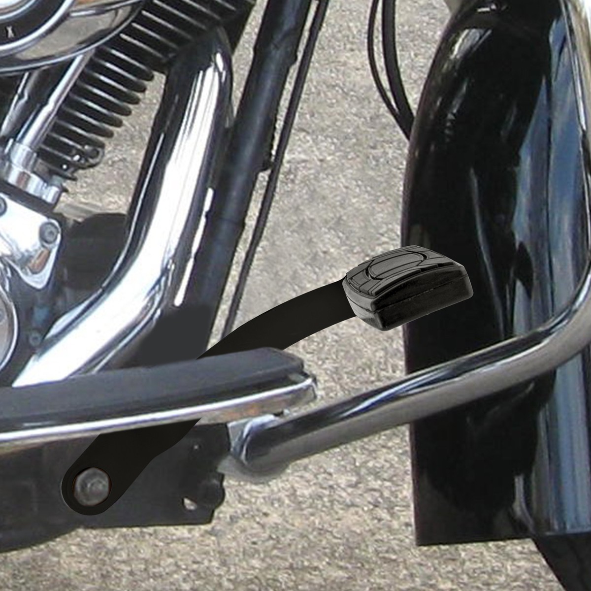 Black Brake Pedal Lever Pad For Harley Touring Road King