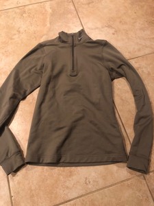 Nike de mujer pequeño Suéter Capa Base 1/3 Cremallera Forro Polar Marrón B5  | eBay