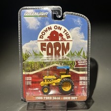 Greenlight 1:64 Down on the Farm 1986 Ford 5610 Ohio DOT Yellow Tractor Diecast