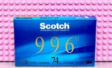 SCOTCH  996  XI   74  1993  JAPAN  TYPE I   BLANK CASSETTE TAPE (1) (SEALED)