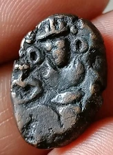 #W14#Ancient Indian copper coin of Lohara Dynasty Kashmir HARSHA DEVA 980-1020AD