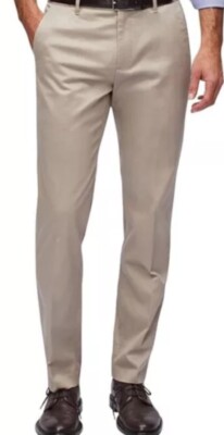 NWT Bonobos Wednesday Tan Straight Fit Weekday Warrior Pants, Size 35 X 32