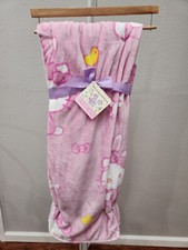 HELLO KITTY FRIENDS EASTER BLANKET THROW 60in x 70in VIRAL NWT 10 POLYESTER