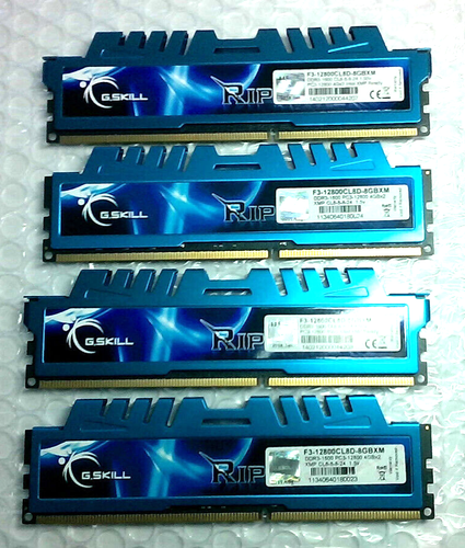Kit RAM 16Go DDR3 (4x4Go) G.Skill Ripjaws Z – F3-12800CL9Q-16GBZL (occasion)