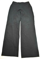 Banana Republic Women Black Flat Front Straight Leg Stretch Dress Chino Pants 2R