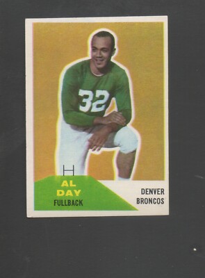1960 Fleer Football Card #106 Al Day-Denver Broncos Near Mint Card