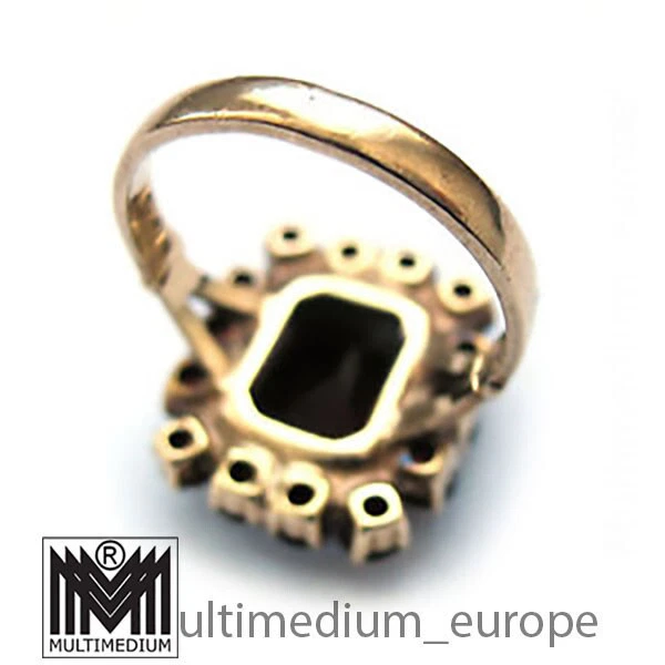 333er Gold Granat Ring facettiert geschliffen garnet ring 8ct beveled - Bild 4 von 4