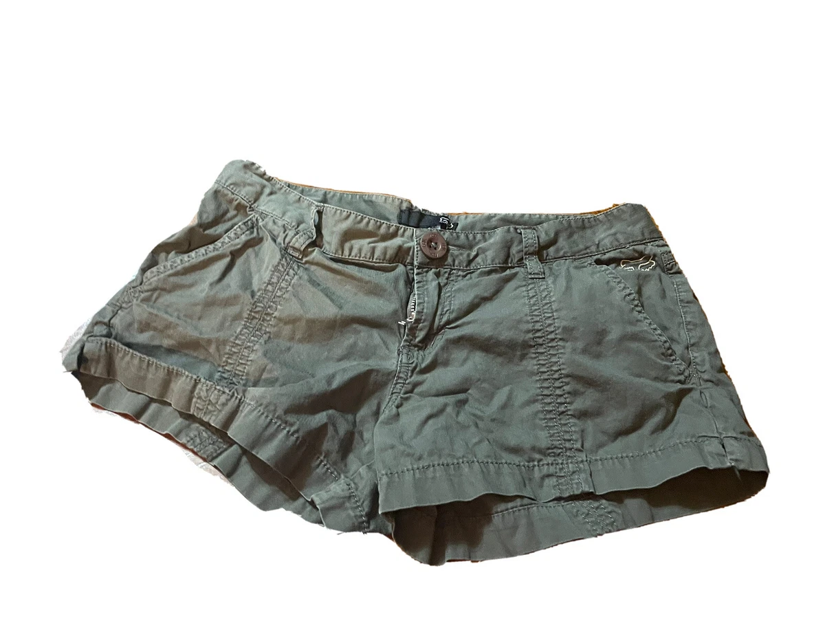 Fox Racing Womens Grey Khaki Shorts Size 9 30x3 eBay