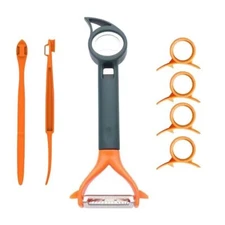 Potato Peelers For Kitchen, Vegetable Peeler Julienne Peeler 7In1, Orange Peeler