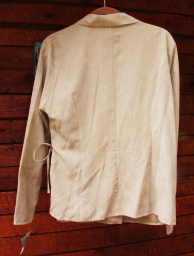 🧥 XL SONOMA BEIGE JACKET 💚TOP BRUSHED SUEDE TYPE MATERIAL $30 @KOHLS NWT💚 - Picture 3 of 5