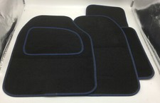 Car Mat Set Of 4 Blue Race Carpet Universal Fit Anti Slip Back Car Mat Set Of 4 Blue Race Carpet Universal Fit Anti Slip Back