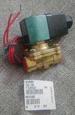 ASCO Red Hat Solenoid Valve 100-240V 3/8" NPT 2-Way Normal Closed Brass 8210P093