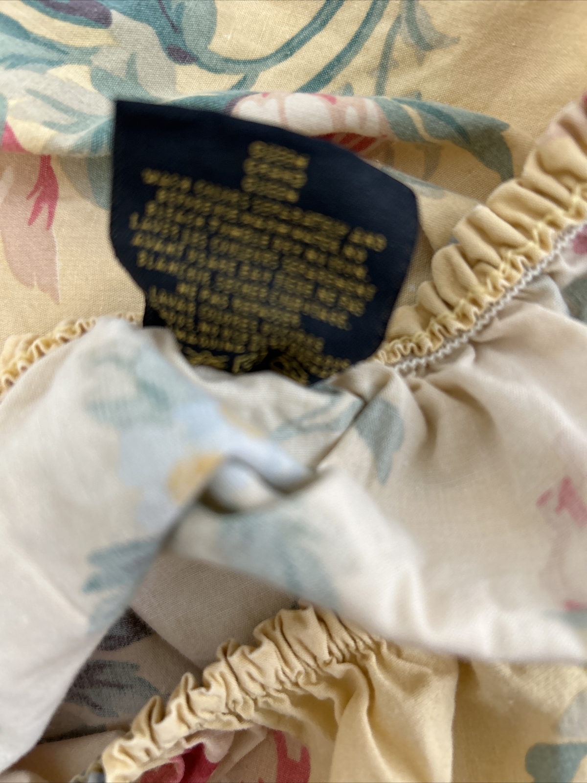 Vintage Ralph Lauren Home Queen Deep Fitted Sheet Parsonage Yellow