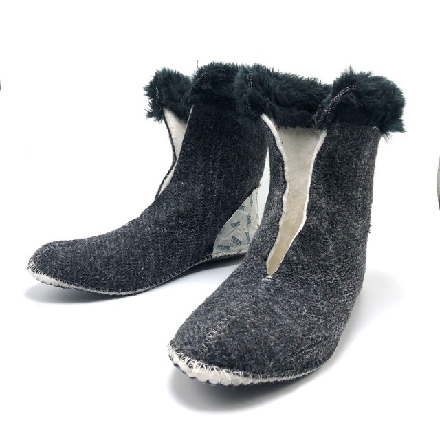 VTG SOREL Women's Winter Boot Liners Sz 10 Innerboot Black Cuff Made in