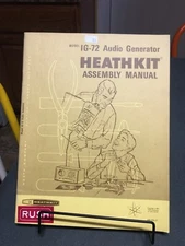 VTG 1961  Heathkit AUDIO GENERATOR Model IG-72 ASSEMBLY MANUAL W/ SCHEMATIC VG