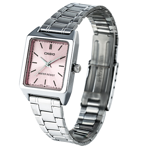 Casio Women's Analog metal Watch Pink Dial Original New LTP-V007D