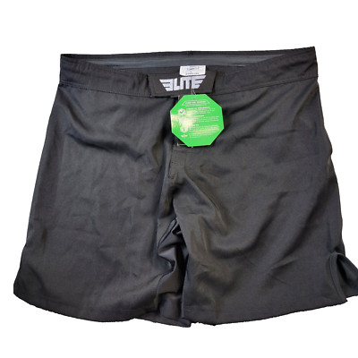 Elite Sports Training Shorts Men's Size XXL Kickboxing Boxing MMA Black New