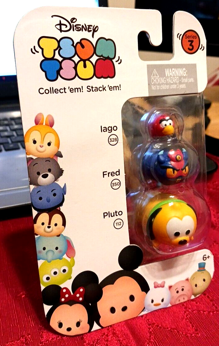 Tsum Tsum Pack of 3 Series 3 Disney Pluto, Fred, Iago. New | eBay
