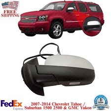 Power Mirror Heated Chrome Left For 2007-2014 Chevrolet Tahoe Suburban Gmc Yukon